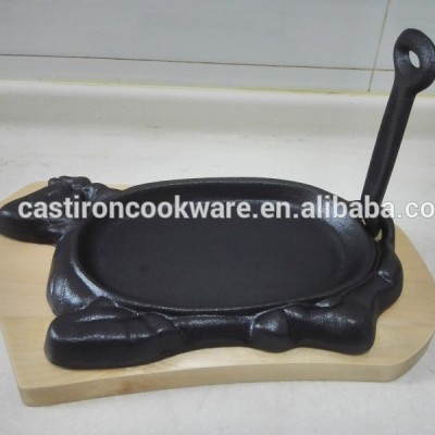 cow shape steak fry pan