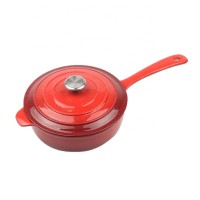 High Quality Red Enamelled Cast Iron Soup Pot Nonstick Saucepan