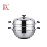 frying pan stainless steel detachable handle stainless steel wok with steamer