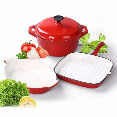 Wholesale Enamel Cast Iron Non-stick Cookware Set