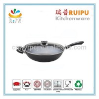 healthy black aluminum cast iron chinese wok