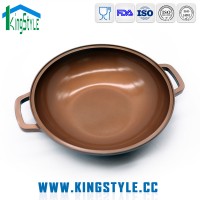 Factory price die-casting aluminium wok pan