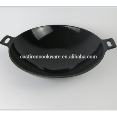 China Cast Iron Big Wok with Two Handles